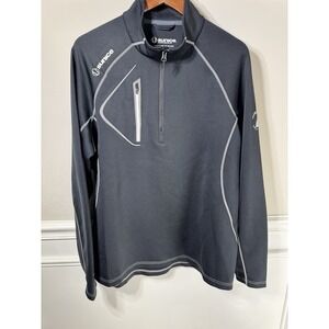 Sunice Jacket Men's XL Black Silver Spruce Golf 1/4 Zip Pullover Super Lite FX